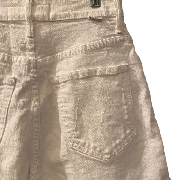 NEW Mother High Waisted Tunnel Vision Cuff Fray Short in Totally Innocent sz 24 - Picture 3 of 10